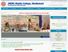 Tablet Screenshot of jmdplmahilacollege.com